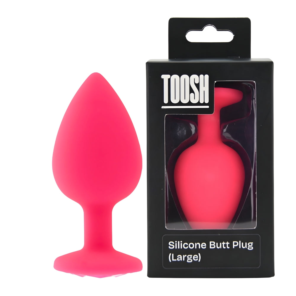 Toosh Pink Silicone Butt Plug Large Main image