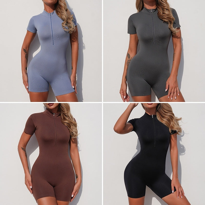 Lucifer - Sexy Zippered Short-jumpsuit UK Secondary image