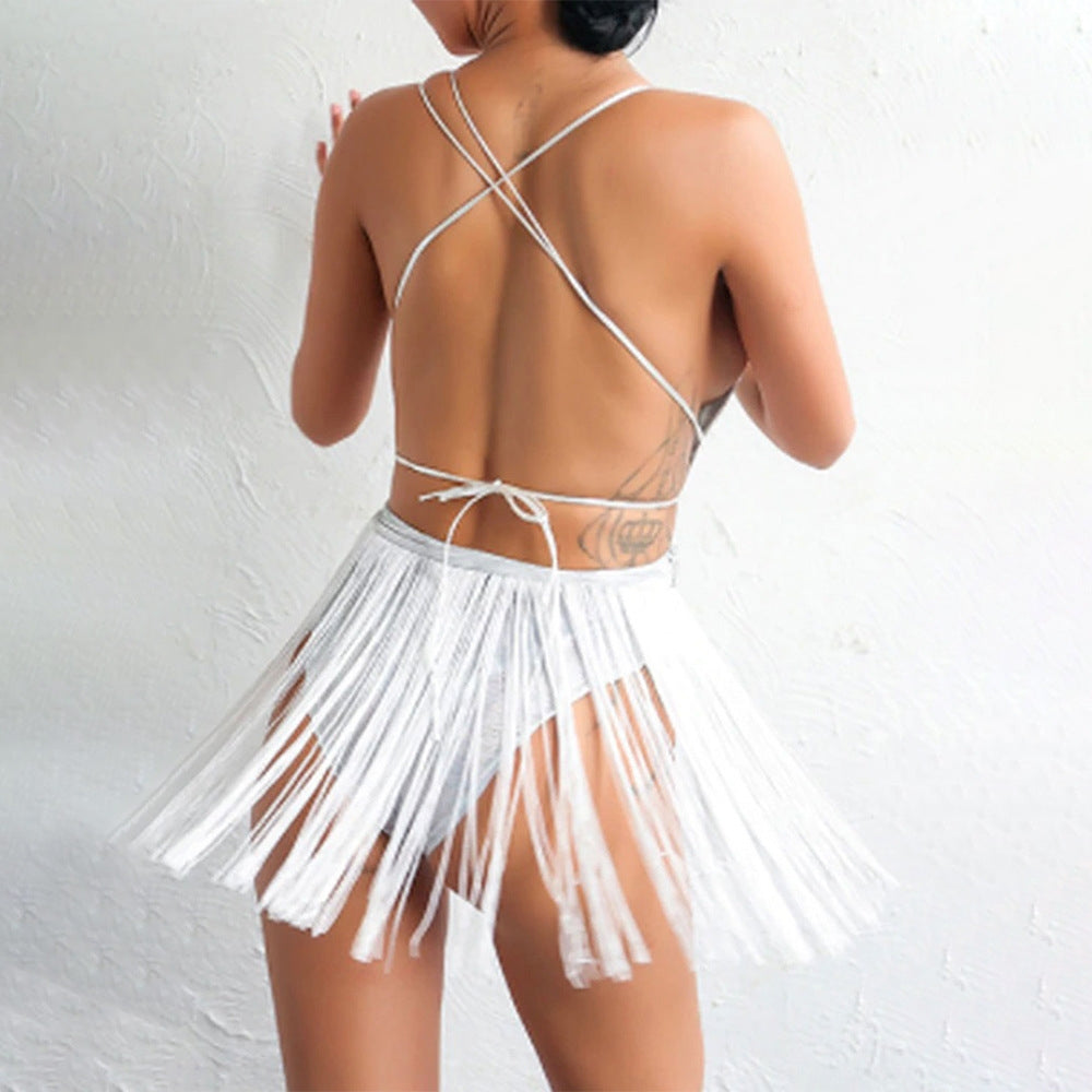 Sling fringed bikini swimsuit UK