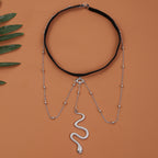 Bohemian Boho Metal Beaded Thigh Chain with Snake Pendant