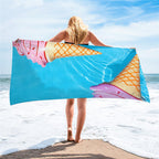 Lucifer - Squere Beach Towel – Stylish Ocean Design Quick Dry & Lightweight UK