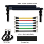 Portable Pilates Bar Kit with Resistance Bands – Full Body Home Gym Workout Equipment UK