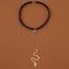 Bohemian Boho Metal Beaded Thigh Chain with Snake Pendant