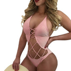 House of Lucifer - Lace-Up Monokini Sexy Cutout Swimsuit