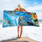 Lucifer - Squere Beach Towel – Stylish Ocean Design Quick Dry & Lightweight UK