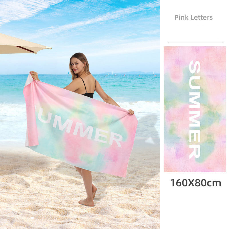 Lucifer - Colorful Striped Beach Towel – Large Quick Dry Lightweight Summer Towel UK