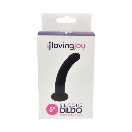 Loving Joy Curved 5 Inch Silicone Dildo with Suction Cup Secondary image