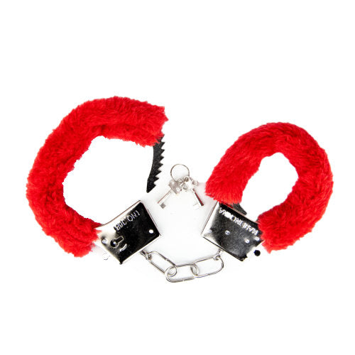 Loving Joy Furry Handcuffs Red Secondary image