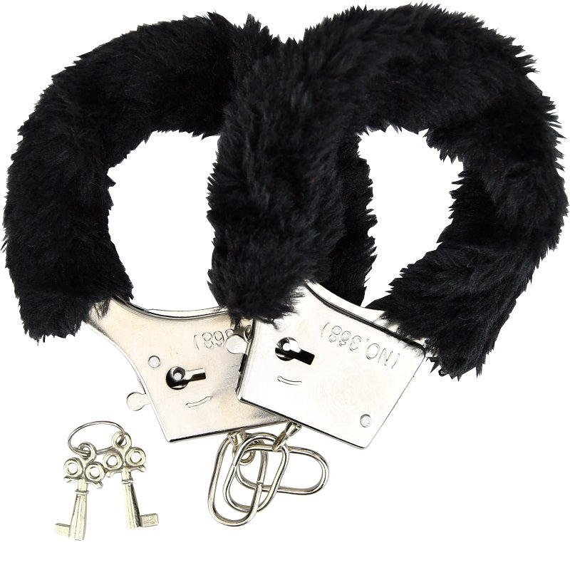 Loving Joy Furry Handcuffs Black Main image