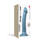 strap-on-me-duck-egg-blue-metallic-shine-mono-density-dildo-medium