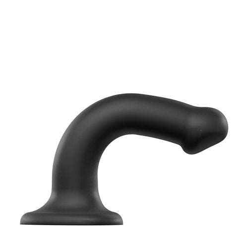 strap-on-me-semi-realistic-dual-density-bendable-dildo-black-medium