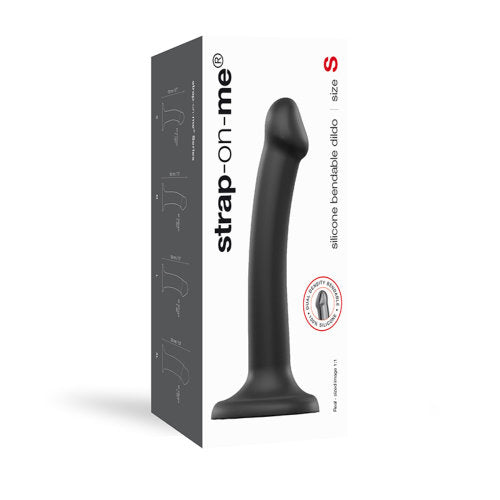 strap-on-me-semi-realistic-dual-density-bendable-dildo-black-small