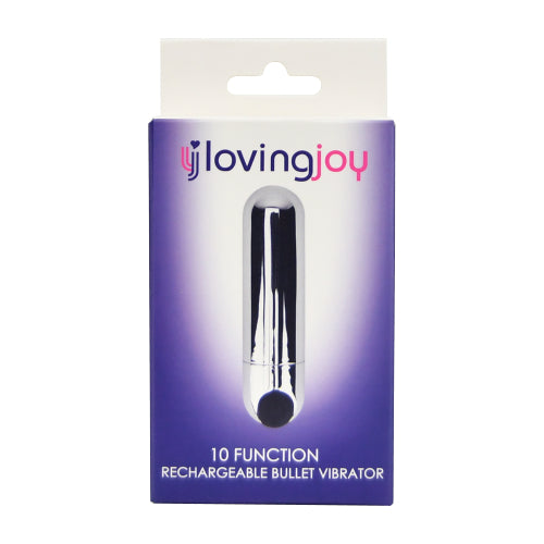 Loving Joy 10 Function Rechargeable Bullet Vibrator Silver Secondary image