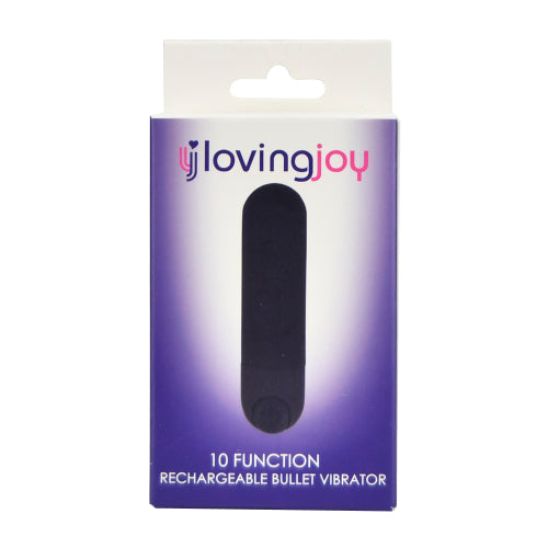 Loving Joy 10 Function Rechargeable Bullet Vibrator Black Secondary image