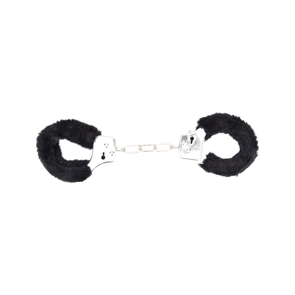 Bound to Play. Heavy Duty Furry Handcuffs Black Main image