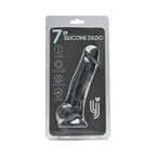 Loving Joy 7 Inch Realistic Silicone Dildo with Suction Cup and Balls Black