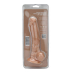 Loving Joy 9 Inch Realistic Silicone Dildo with Suction Cup and Balls Vanilla