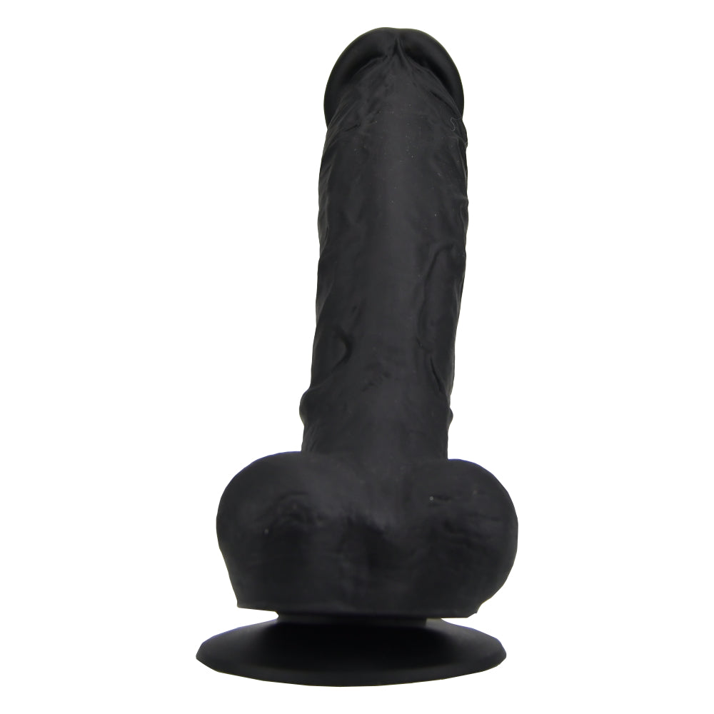 Loving Joy 9 Inch Realistic Silicone Dildo with Suction Cup and Balls Black Secondary image