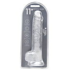 Loving Joy 11 Inch Dildo with Balls Clear
