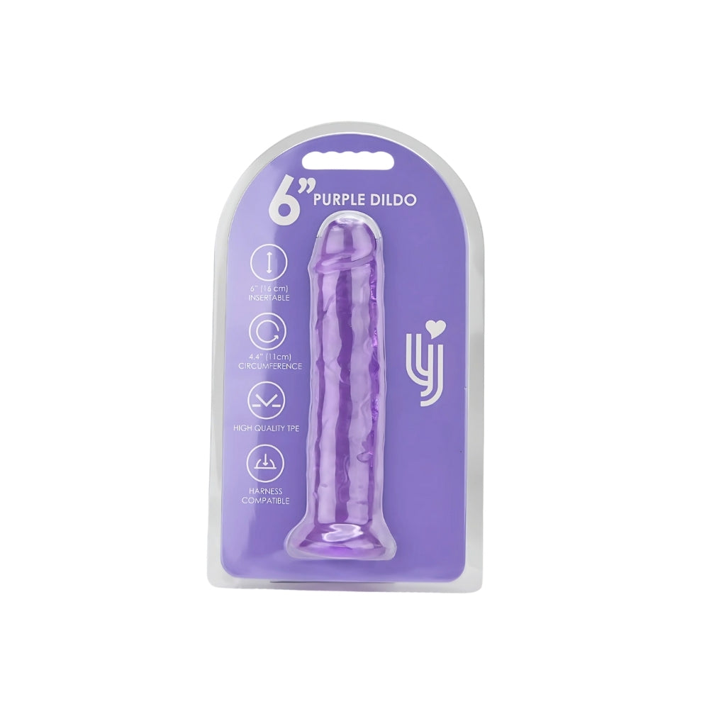 Loving Joy 6 Inch Suction Cup Dildo Purple