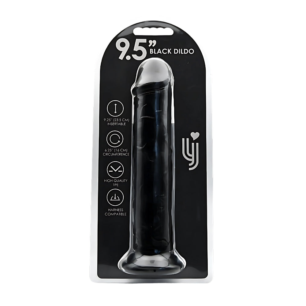 Loving Joy 9.5 Inch Suction Cup Dildo Black