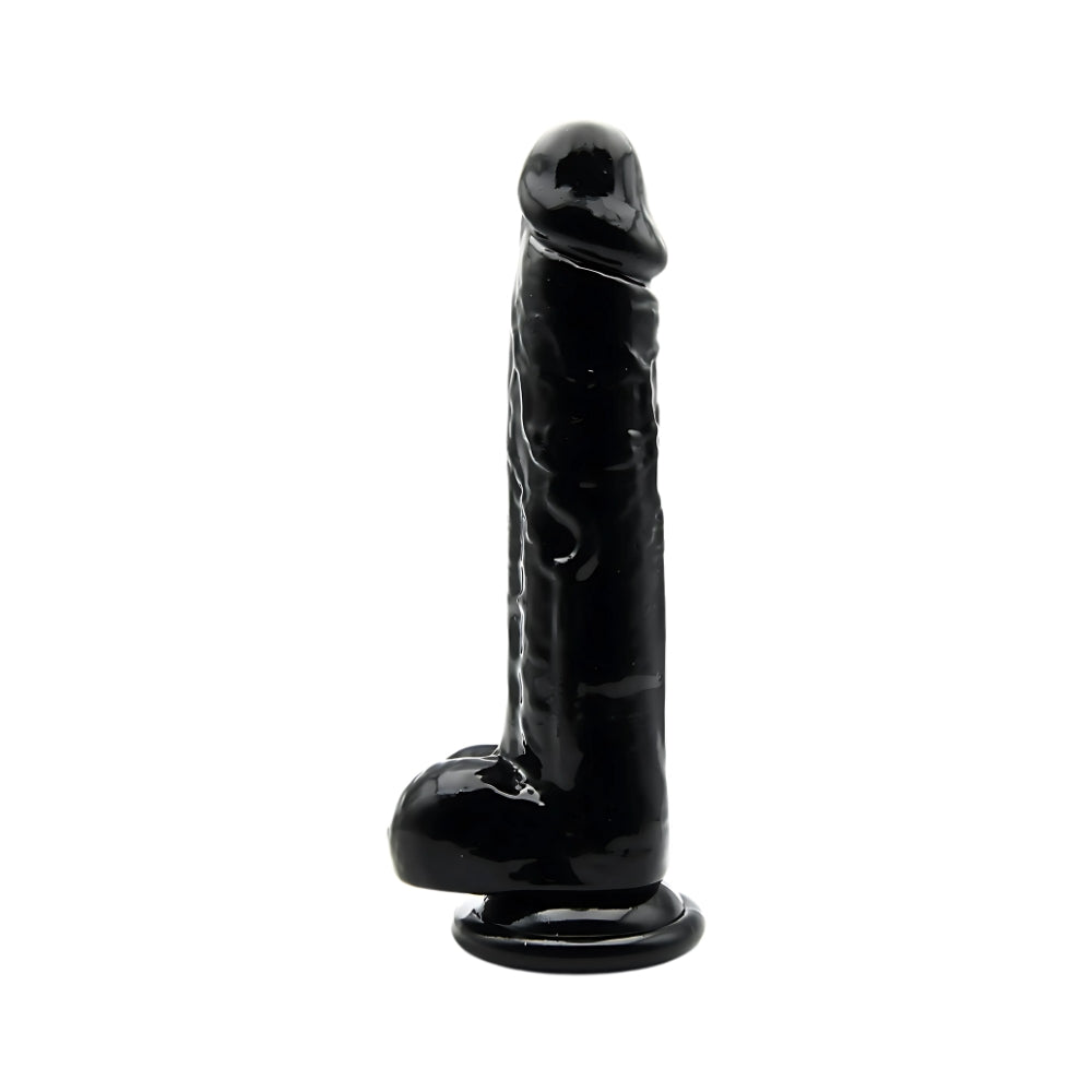 Loving Joy 8 Inch Dildo with Balls Black Main image