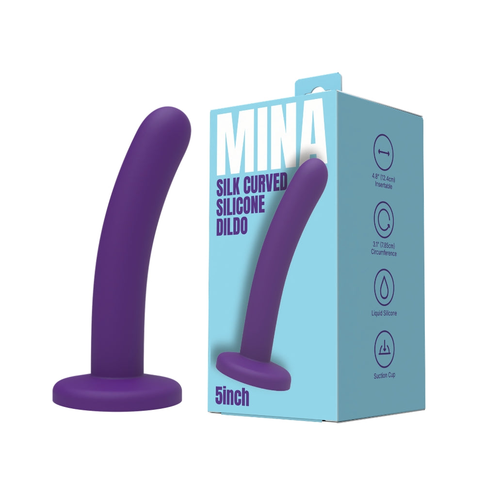mina-silk-curved-silicone-dildo-5-inch Main image