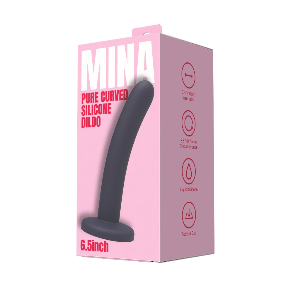 mina-pure-curved-silicone-dildo-6-5-inch