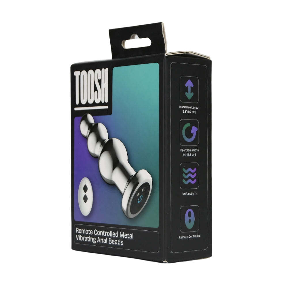 Toosh Remote Controlled Metal Vibrating Anal Beads