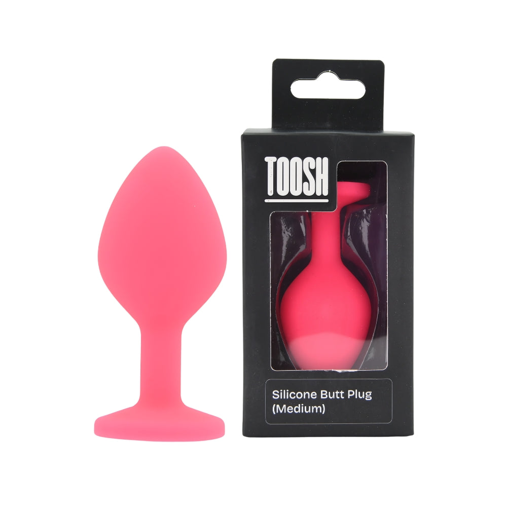 Toosh Pink Silicone Butt Plug Medium Main image
