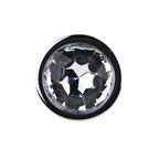 Toosh Silver Metal Butt Plug Medium Clear Stone