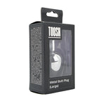 Toosh Silver Metal Butt Plug Large Clear Stone