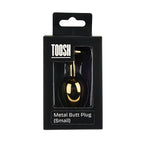 Toosh Gold Metal Butt Plug Small Clear Stone
