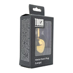 Toosh Gold Metal Butt Plug Large Clear Stone