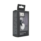 Toosh Silver Metal Butt Plug Medium Red Stone