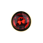Toosh Gold Metal Butt Plug Medium Red Stone