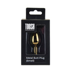 Toosh Gold Metal Butt Plug Small Pink Stone