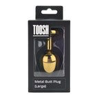 Toosh Gold Metal Butt Plug Large Pink Stone