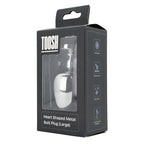 Toosh Heart Shaped Silver Butt Plug with Red Stone Large