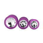 Toosh Silicone Butt Plug Purple Set of 3 Clear Stone