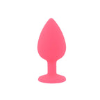 Toosh Silicone Butt Plug Pink Set of 3 Clear Stone