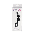 Loving Joy Triple Ripple Anal Beads-Black