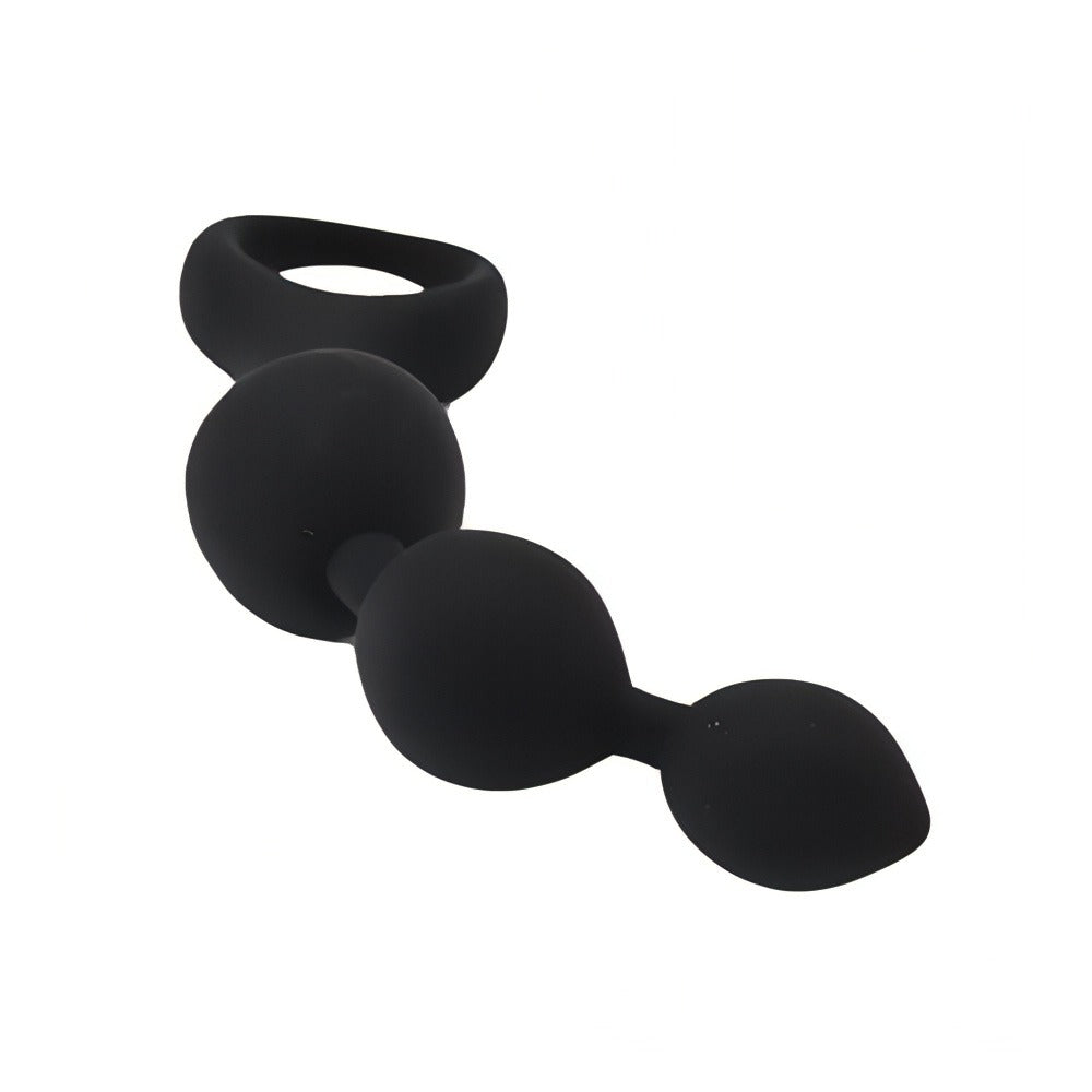 Loving Joy Triple Ripple Anal Beads-Black Secondary image