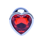 Precious Metals Heart Shaped Butt Plug-Silver