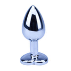Precious Metals Heart Shaped Butt Plug-Silver