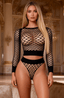 YesX YX738 Black Fishnet Two Piece Lingerie Set – image 1