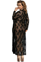 YesX Long Lace Dressing Gown – Black – image 4