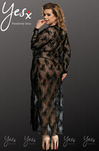 YesX Long Lace Dressing Gown – Black – image 2