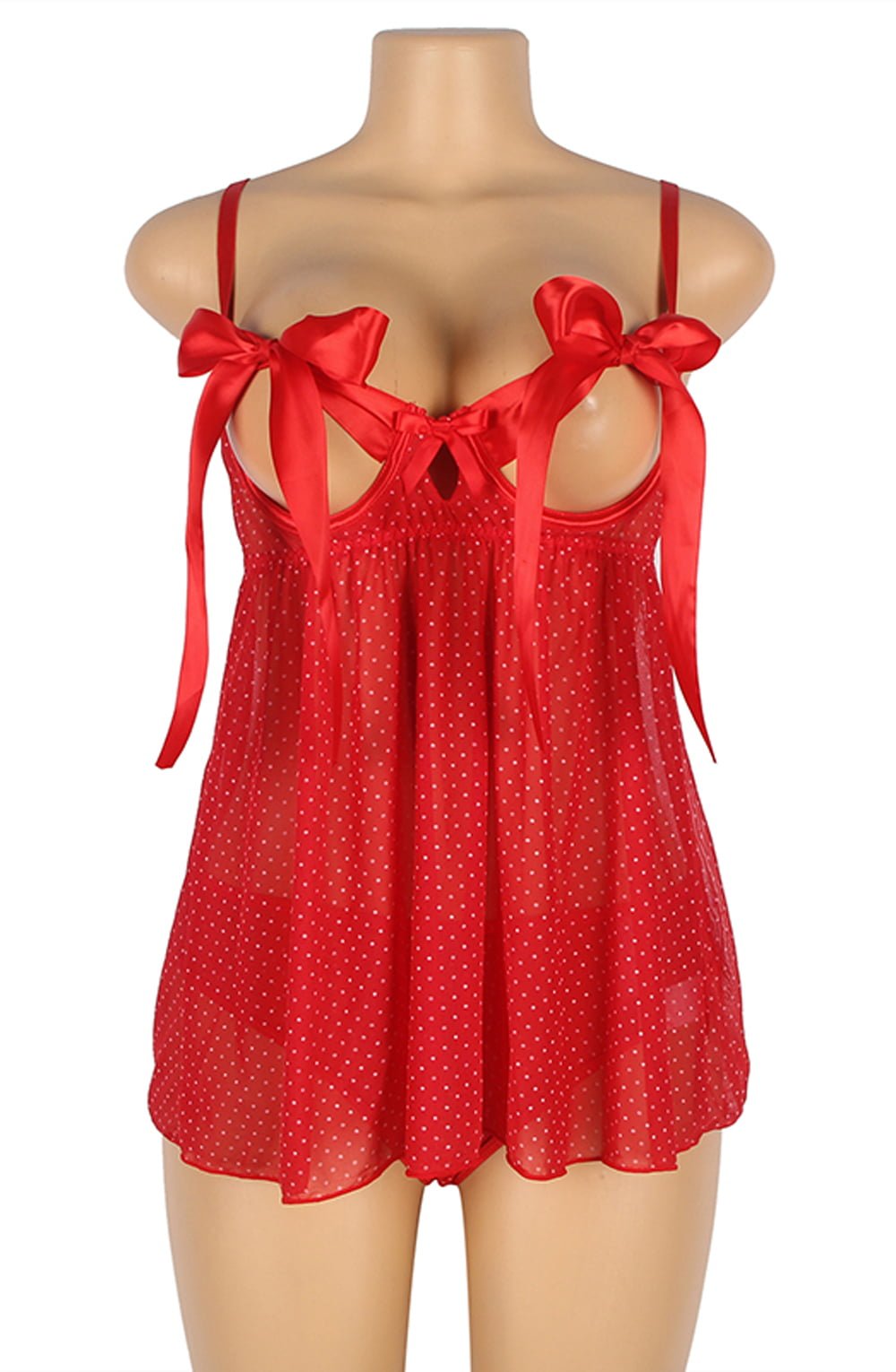 YesX YX841 Red Babydoll Set – image 5