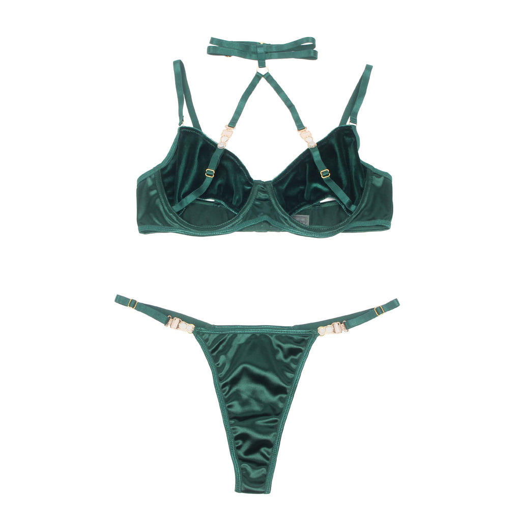 YesX YX873 Hollow Cut Halter Bra Set – image 14